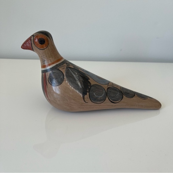Vintage Tonala Mexican Folk Art Hand Painted Clay Bird - Picture 7 of 9